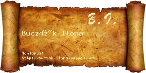 Buczák Ilona névjegykártya